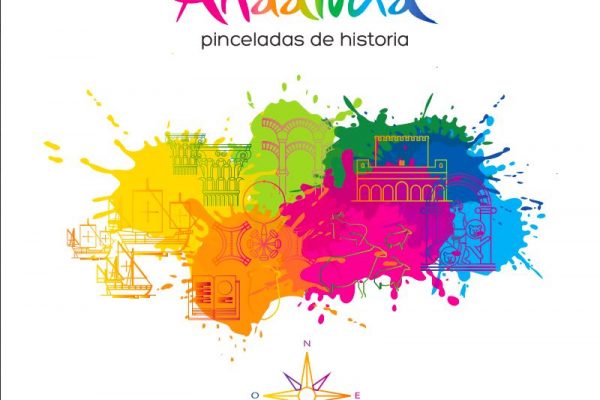 Logo Pinceladas de historia.Stand Andalucía Fitur