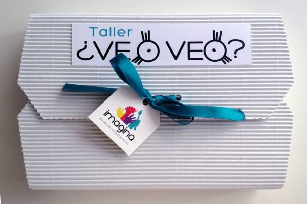 Diseño caja regalo para los niños taller veo veo