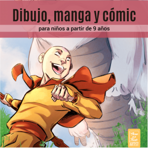 Dibujo de Aang avatar portada cursos Dibujo Manga y Cómic